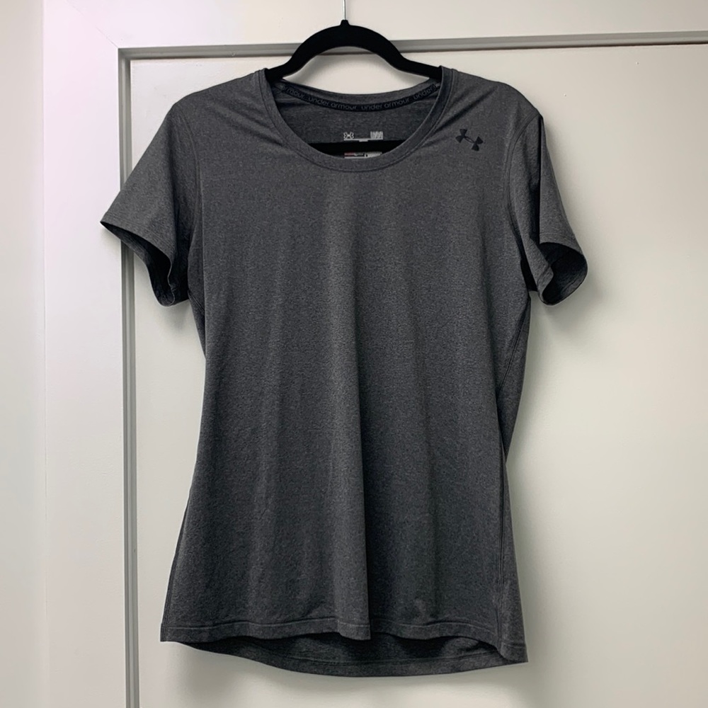 Under Armour Women Heatgear Short Sleeve Training Tee - gray - size Large